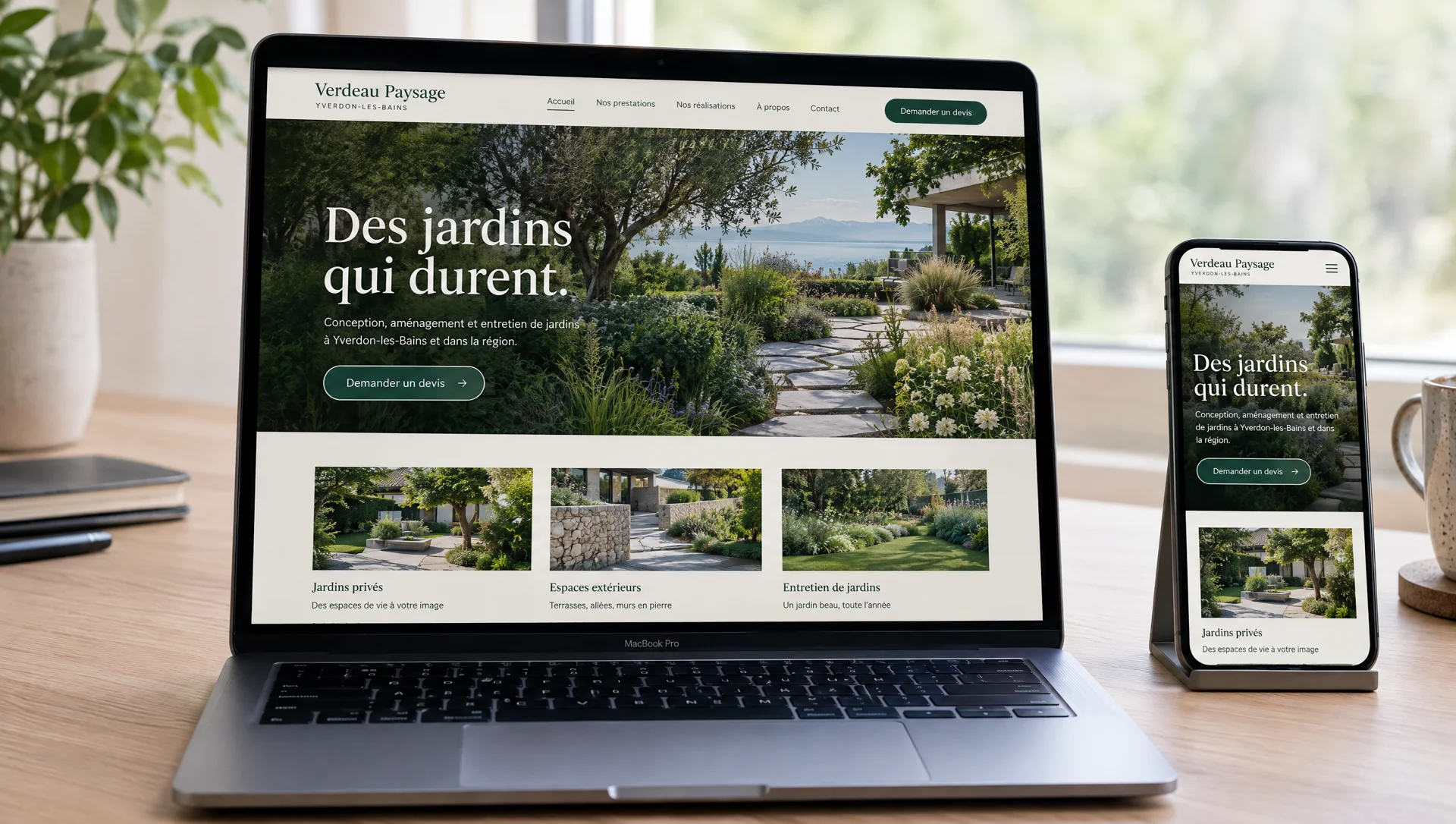 Site de démonstration Verdeau Paysage, Paysagiste · Yverdon-les-Bains
